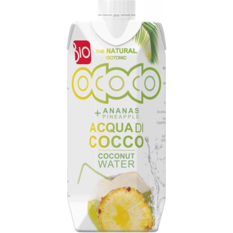 Apă organică de nucă de cocos și ananas 100% 0,33 l