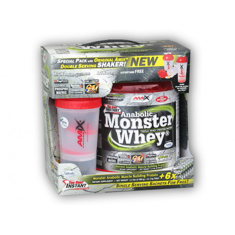 Anabolic Monster Whey 2200g + Monster Shaker - zmeură proaspătă