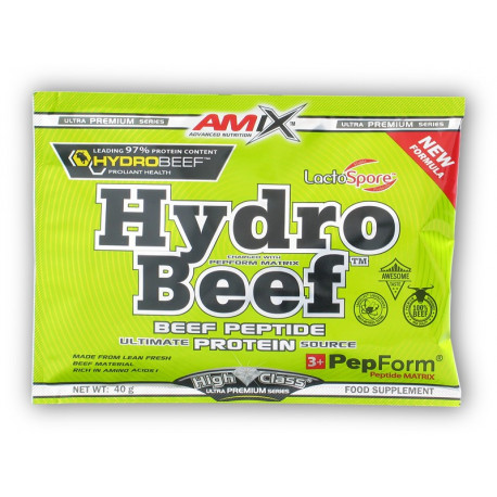 Hydro Beef 40g acțiune - dublă ciocolată de nucă de cocos