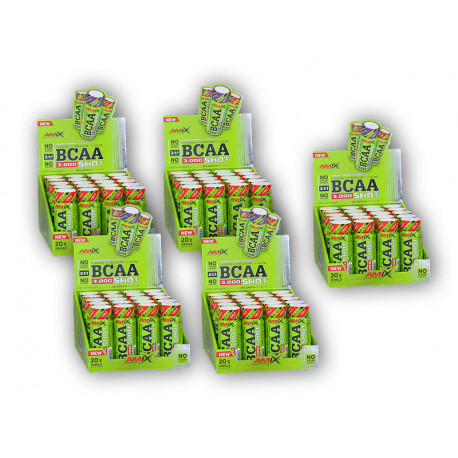 4x BCAA 3000 2:1:1 Shot 20x60ml+1xFREE - cola